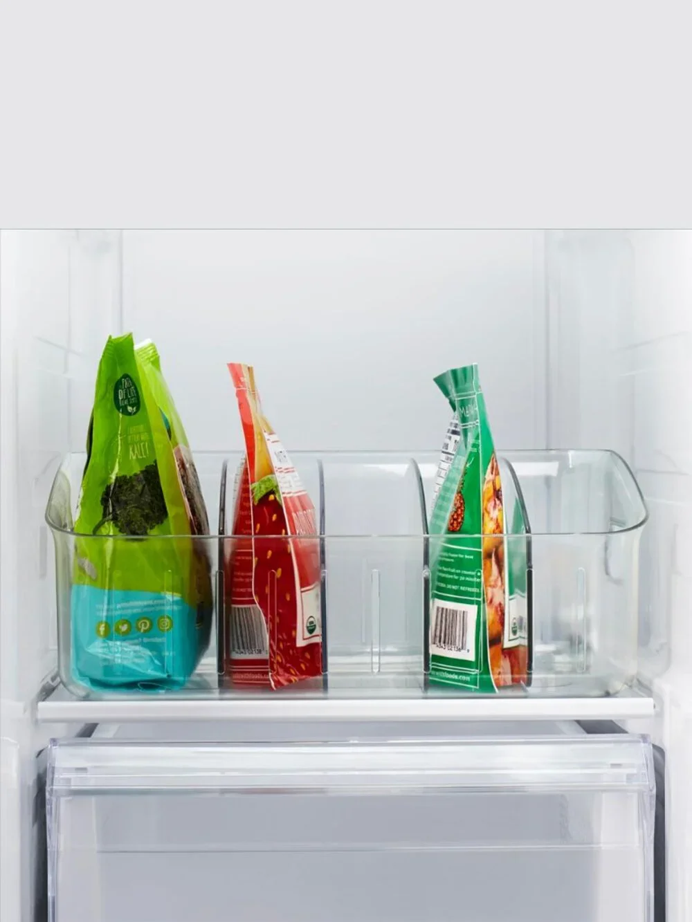 Freezer Organizer BPA-Free with Adjustable Dividers and Handle NWOT